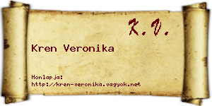 Kren Veronika névjegykártya